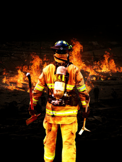 火灾的海报消防员安全法规公益海报背景高清图片