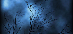 黑暗的天空天猫风景蓝色旅游海报背景高清图片