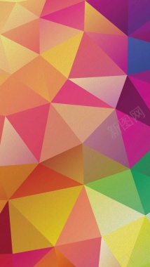 彩色抽象几何色块H5背景背景