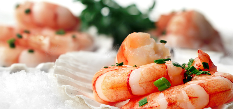 一盘大虾食物背景图摄影图片