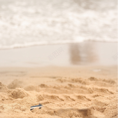 夏日沙滩海边文艺主图背景背景