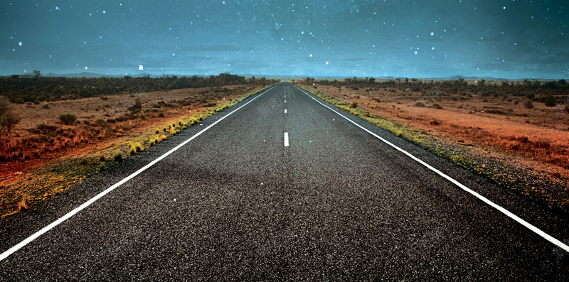 路风景蓝色海报明信片H5背景psd设计背景_新图网 https://ixintu.com H5背景素材 广告 明信片 海报 蓝色背景 路 风景