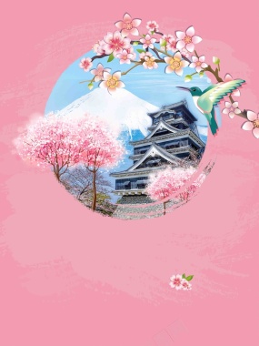 最美丽最美丽樱花节海报背景背景