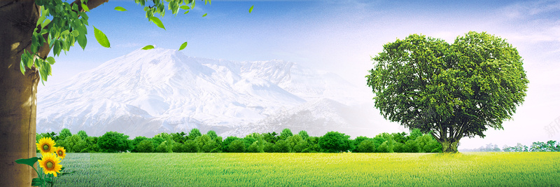 雪山背景bannerpsd_新图网 https://ixintu.com banner 摄影 树木 海报banner 草地 雪山美景 雪山背景banner 风景