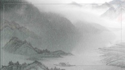 中国山水水墨装饰背景手绘清明节节日海报背景模板高清图片