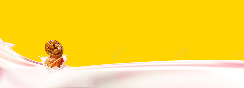 牛奶核桃黄色背景psd设计背景_新图网 https://ixintu.com 兴奋 唯美 幸福 核桃开心 浪漫 海报banner 温暖 牛奶 纹理 质感 黄色