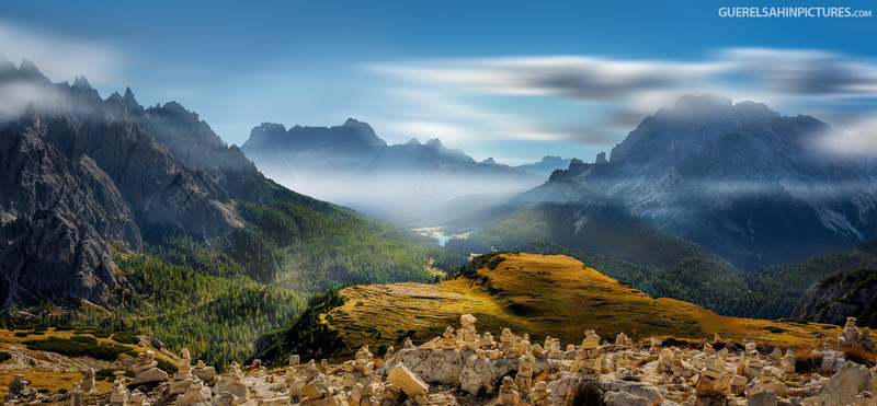 山峰自然风景背景