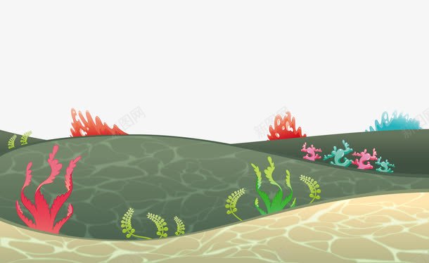卡通海洋海底世界png免抠素材_新图网 https://ixintu.com 卡通 海底世界 海洋 绘画