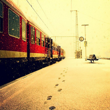 冬季火车背景背景