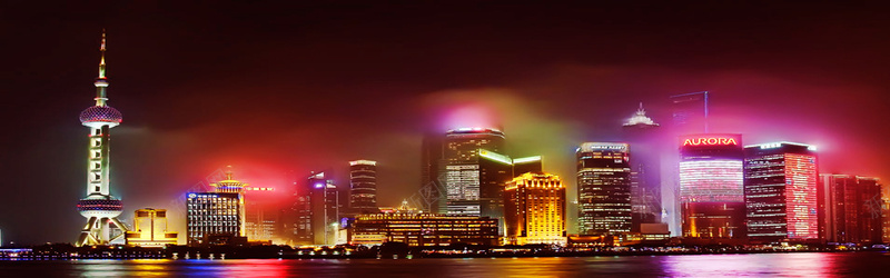 上海霓虹外滩夜景摄影图片
