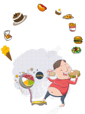 世界防治肥胖日节日海报背景背景