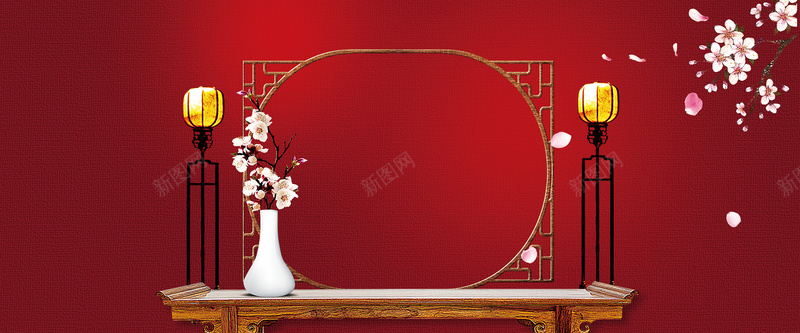 古典美中国风美妆海报背景背景
