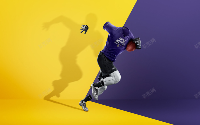 橄榄球运动风背景jpg设计背景_新图网 https://ixintu.com 冲击 橄榄球 激情 狂欢 紫色 运动 运动员 黄色