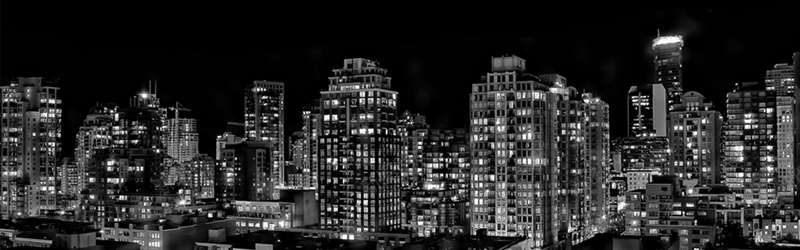 黑白色高楼大厦摄影图片