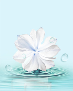 美丽的水纹浅蓝色花朵水纹简单背景高清图片