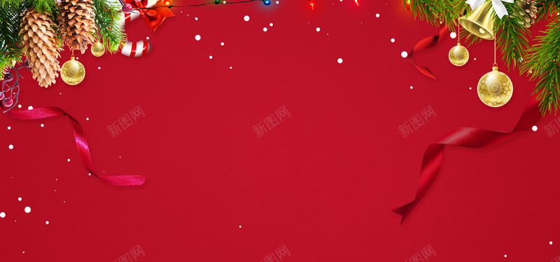 2018圣诞节促销海报psd设计背景_新图网 https://ixintu.com 圣诞快乐 圣诞球 圣诞节背景 圣诞装饰 平安夜 浪漫 红丝带 节日活动 铃铛 雪花