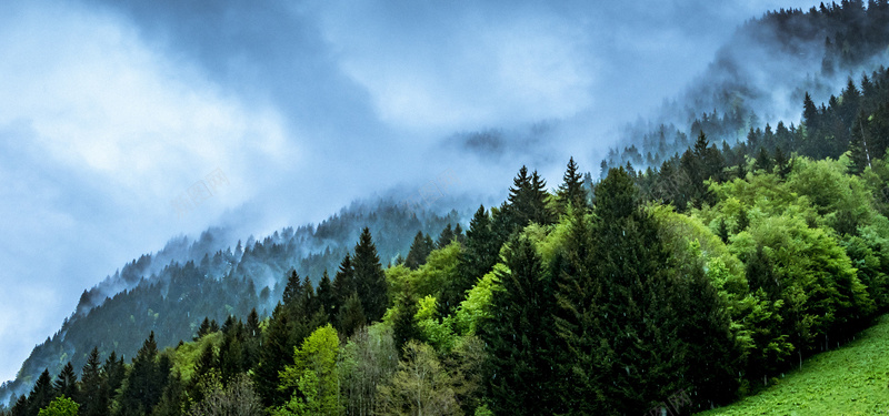 山林风景绿色蓝色旅行电商海报背景jpg设计背景_新图网 https://ixintu.com 云海 层次 山峰 摄影 旅行 树木 水墨 海报 电商 绿色 背景 蓝色 静谧 风景 飘渺