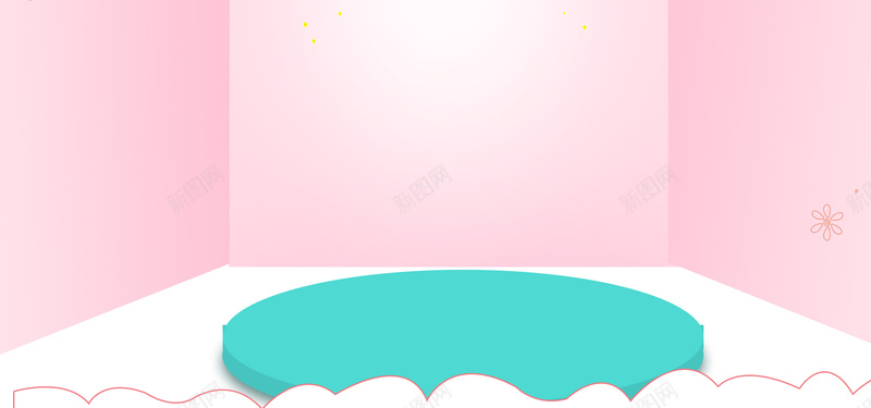 立体空间粉色母亲节背景背景