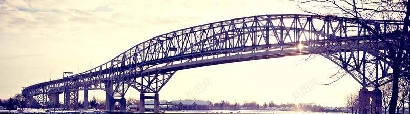 欧美铁桥banner创意摄影图片