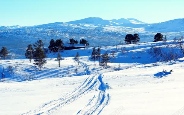 蓝色简约大山雪地jpg设计背景_新图网 https://ixintu.com 大山 简约 蓝色 雪地