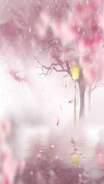 三生三世十里桃花粉色背景背景