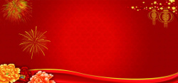 鸡年春节版式新春喜庆红色海报背景高清图片