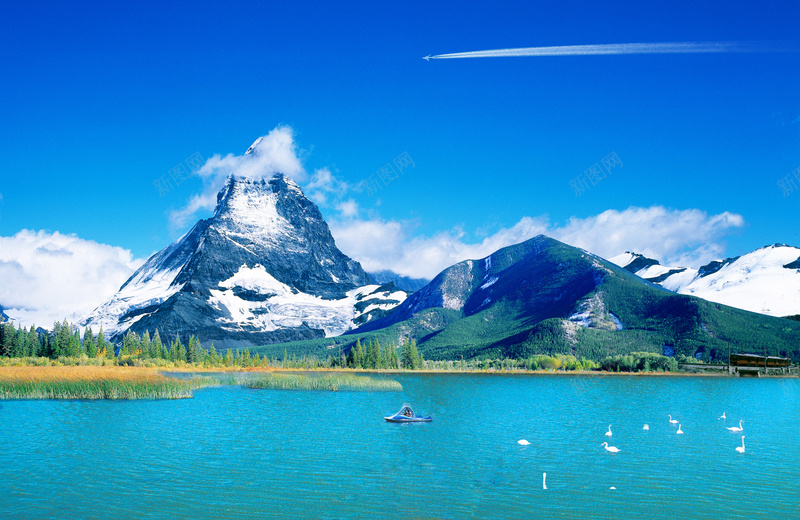 浪漫海滩psd_新图网 https://ixintu.com 摄影 蓝色 雪山湖泊 风景