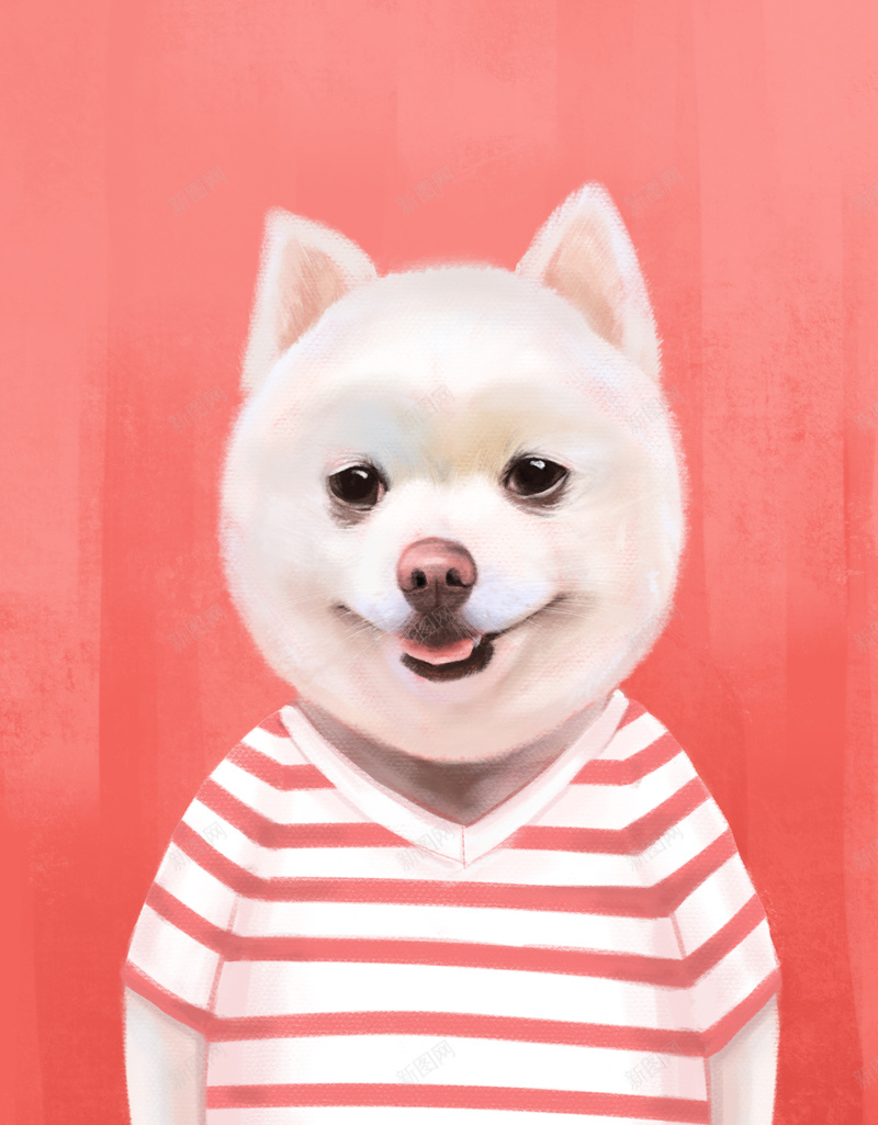 纯手绘粉色卡通博美犬背景图片 素材0svauugqg 新图网 纯手绘粉色卡通博美犬背景图片 素材0svauugqg 新图网