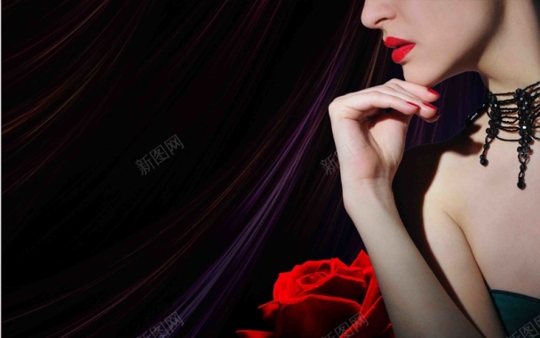 玫瑰女性美容整容海报背景模板背景