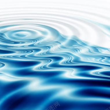 蓝色柔和水面波纹背景摄影图片