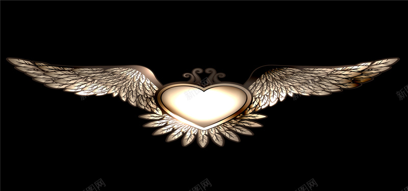天使翅膀情人节海报背景背景