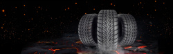 雪地轮胎舒适防滑耐磨环保汽车轮胎全屏海报高清图片