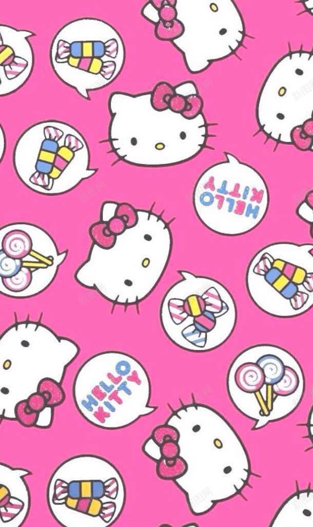 粉色卡爱猫咪壁纸jpg设计背景_新图网 https://ixintu.com 壁纸 粉色