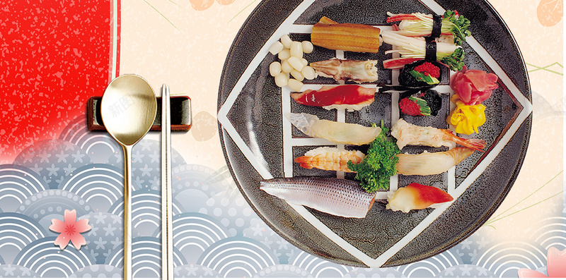 日本美食料理餐厅psd设计背景_新图网 https://ixintu.com 小吃 料理 日式餐饮 日本 日本特色 美食 花 餐厅