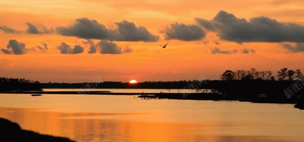 夕阳大海背景背景