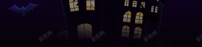 万圣节狂欢夜创意纹理psd设计背景_新图网 https://ixintu.com 万圣节 十字架 城堡 大气 渐变 狂欢夜 黑夜 黑色