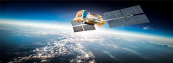 航天科技信息星空人造卫星科技背景高清图片