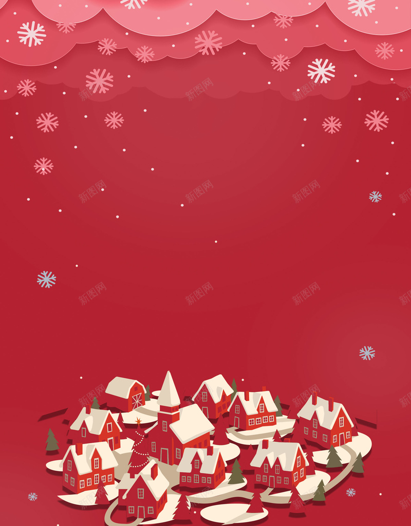 圣诞节海报背景psd设计背景_新图网 https://ixintu.com 上新 优惠 冬季 商场 圣诞 圣诞节 平安夜 感恩回馈 房子 扁平