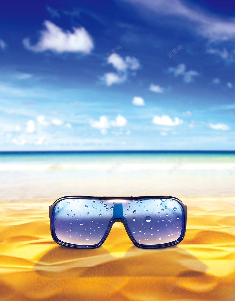 旅游海滩眼镜海报背景psd设计背景_新图网 https://ixintu.com 开心 摄影 旅游素材 海滩素材 眼镜 素材海报 风景