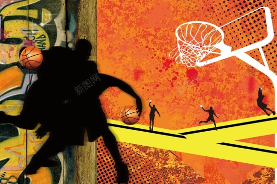 校园篮球比赛海报背景背景