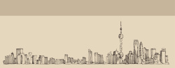 上海城市图片手绘素描上海城市旅游海报背景高清图片