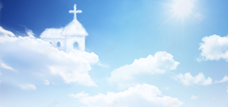 教堂的天空jpg设计背景_新图网 https://ixintu.com 天空 教堂 梦幻 海报banner 祈祷 祷告