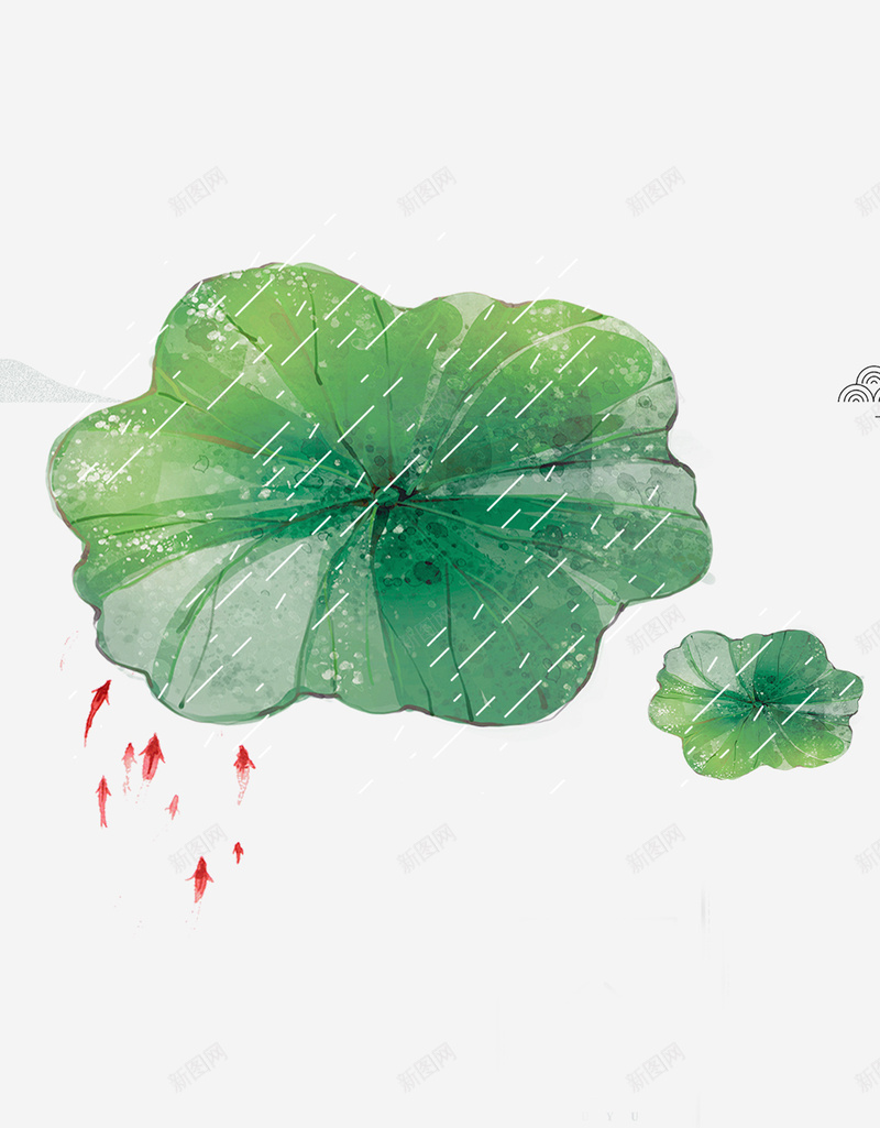 二十四节气谷雨海报jpg设计背景_新图网 https://ixintu.com 下雨 二十四节气 传统节气 手绘 春天节气 春季 绿色 荷叶 谷雨 雨