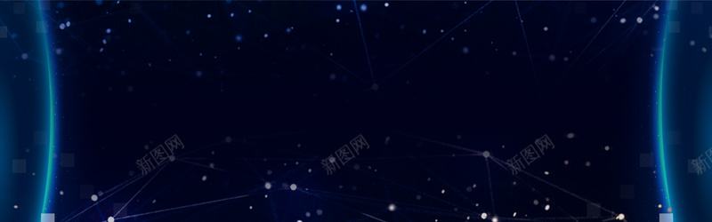 商务蓝色科技智能海报banner背景