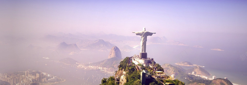 巴西耶稣雕像背景背景