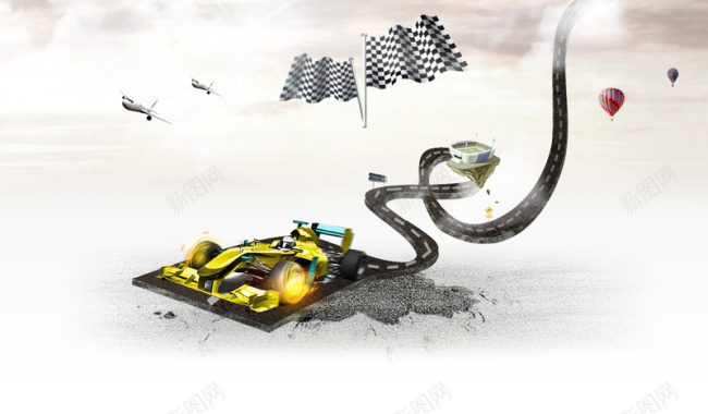 极速赛车比赛海报背景