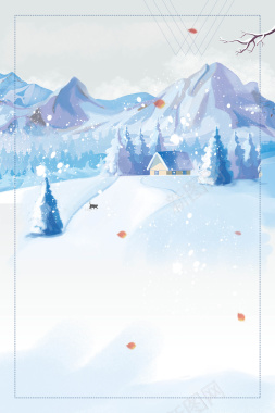 圣诞节蓝色创意促销雪花背景背景