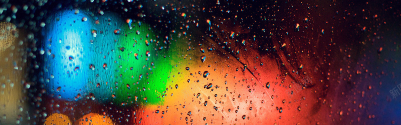 窗户雨滴摄影图片