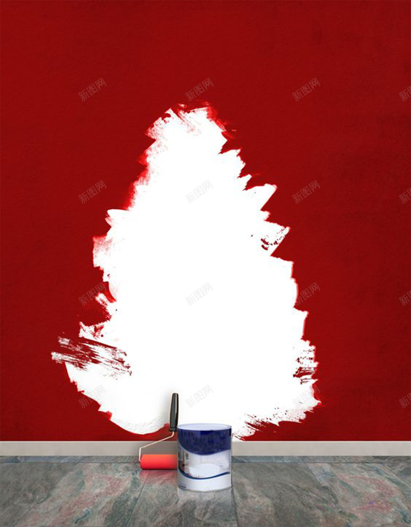 擦色树形状背景psd设计背景_新图网 https://ixintu.com 擦色 树 油漆 红色