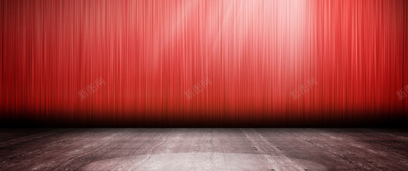 红色舞台海报背景背景